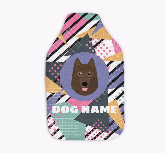 Retro Abstract: Personalised {breedFullName} Hot Water Bottle